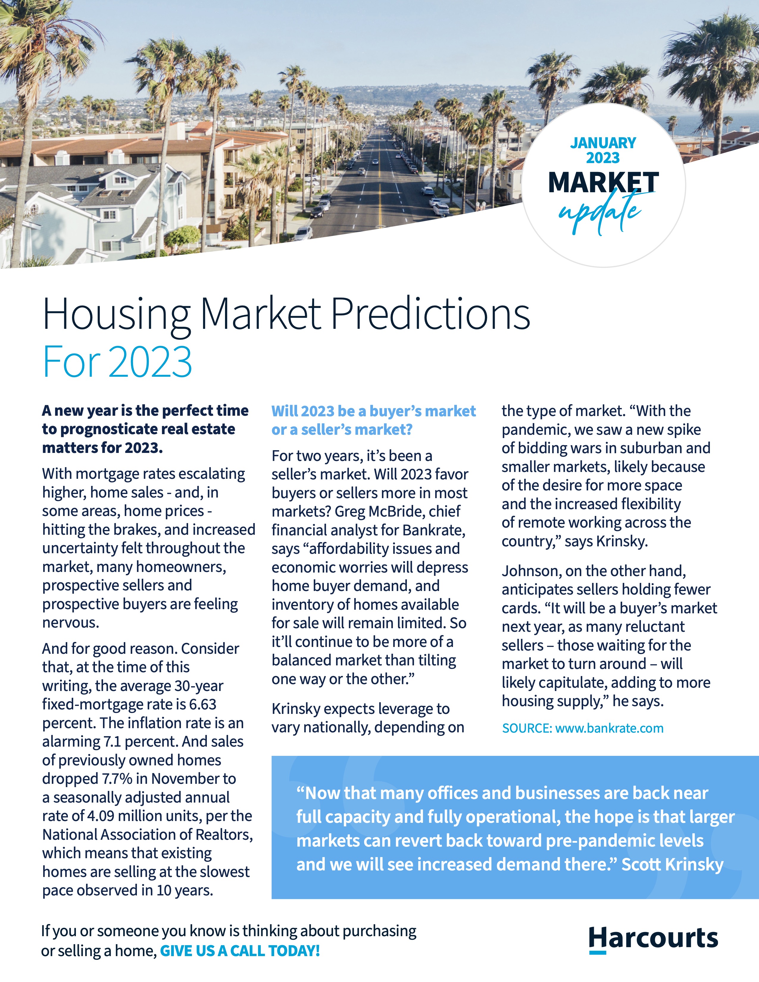 HOUSING MARKET PREDICTIONS FOR 2023